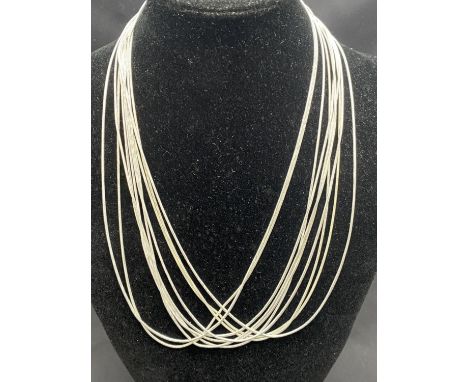 Ten 925 silver chains