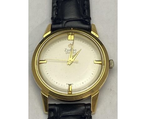 A vintage Zodiac Glorious gents watch, ticking at time of cataloguing