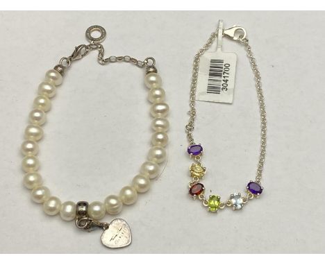 Two 925 silver bracelets including Thomas Sabo