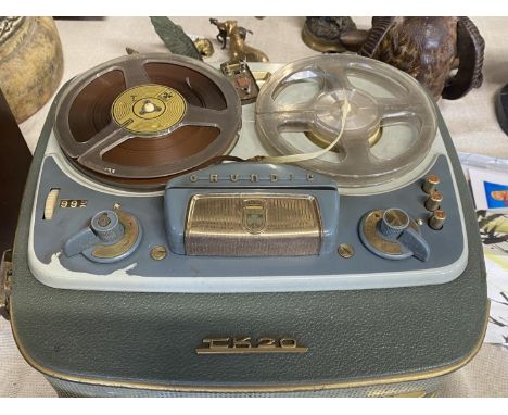 A vintage Grundig TK20 reel to reel player (untested), shipping unavailable