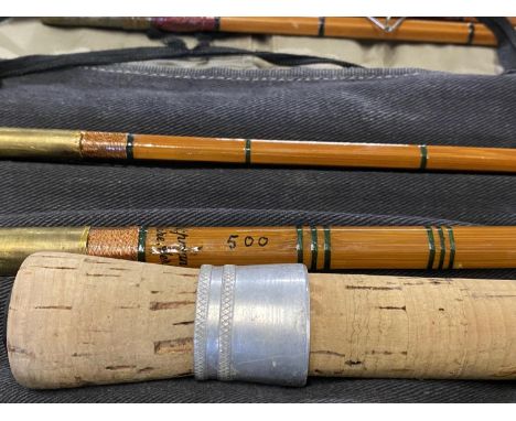 A vintage Rod Chapman 500 10ft split cane fishing rod, shipping unavailable