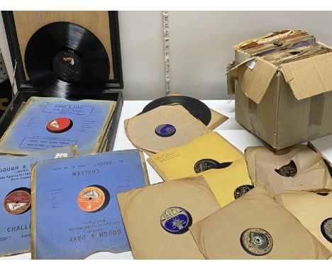 A job lot of vintage shellac records, shipping unavailable