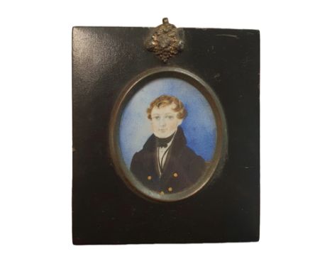 The circle of Frederick Buck (1781-1840) framed miniature portrait of a gentleman in an ebonised frame overall dimensions 15x