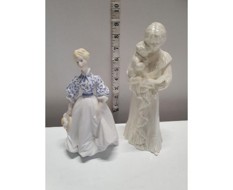 Two Royal Worcester figurines 'Morning Walk' &amp; 'Once Upon a Time'