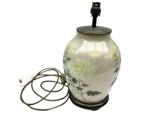 Jenny Worrall Chrysanthemum pattern table lamp, H35cm