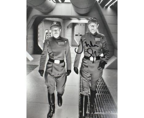 Estate of Jeremy Bulloch - Star Wars - Julian Glover (General Veers) - autographed 8x10" black and white photograph from Empi
