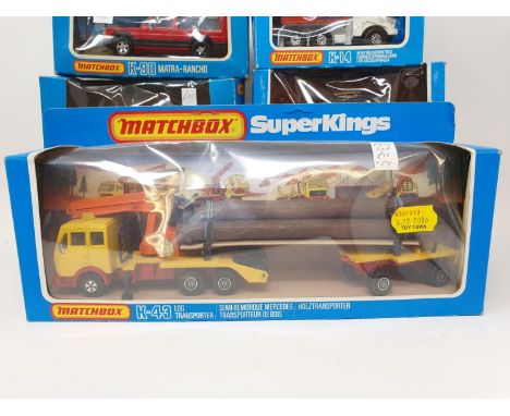 Matchbox, Super Kings models, K-43, K-17, K-10, K-90, K-95, K-74, K-96, K-79, K-14, K-20, K-86, all boxed (box) 