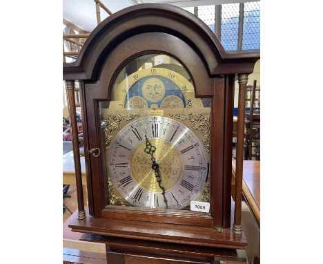 A modern longcase clock, in mahogany case 