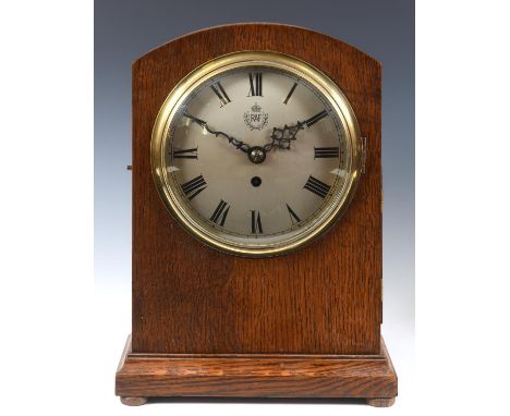 A WWII MOD issue clock, the 18 cm diameter silvered dial with RAF insignia, fitted an eight day Elliott movement stamped 1941