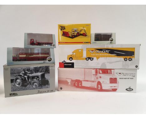 A Vision Mack tractor with trailer, boxed, and various other boxed and unboxed model cars and tractors (box) 