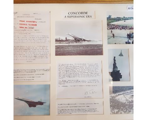 Concorde memorabilia: Concorde A Supersonic Era limited edition print comprising replicas of archive material from the nation