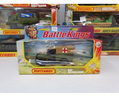 Matchbox Battle Kings models, and K-108, K-106, K-115, K-105, K-113, K-118, K-104, K-1-103, K117, K-112 and K-111 and Matchbo