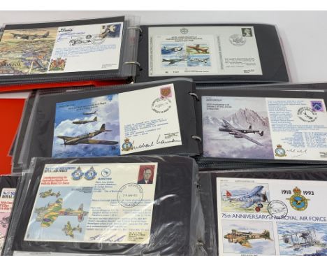 A group of RAF related First Day Covers, including signed covers, in three albums (3) 