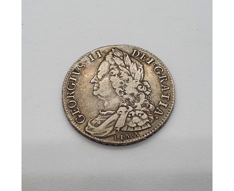 A George II half crown, LIMA, 1746 