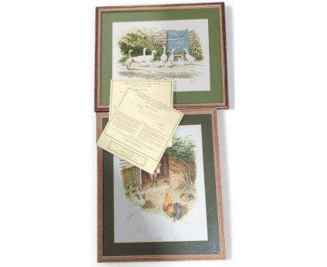 Michael Cooper: two framed and glazed limited edition prints; Family Gatherings and Timpaddy, with certificates, an early 20t