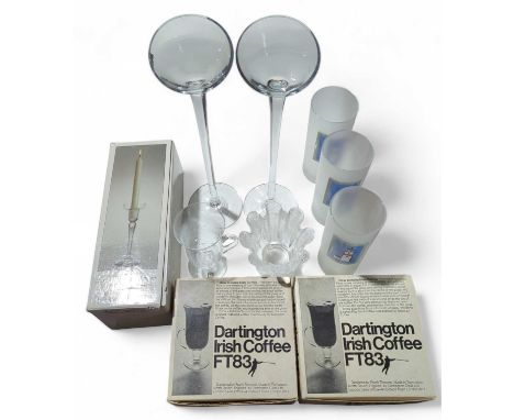 Dartington Glass Sharon candlestick in original box together with other Dartington glass etc