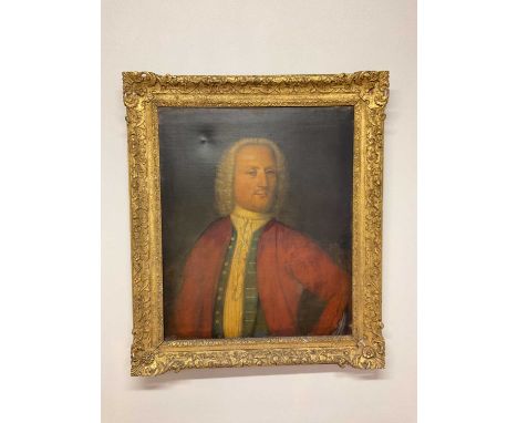 18TH CENTURY ENGLISH SCHOOL; oil on canvas, portrait of a gentleman 'John Walcot of Walcot, M.P for Shropshire', unsigned, 77