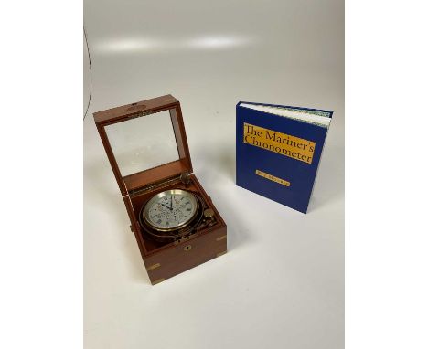 JOSEPH SEWILL; a two-day marine chronometer no. 4929, the single chain fusee movement with canon barrel pillars, 4" silvered 