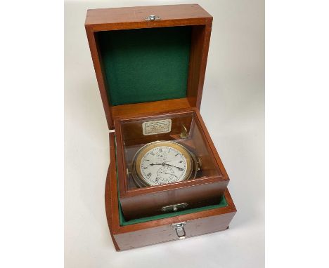 THOMAS MERCER, ST ALBANS; a two-day marine chronometer circa 1950 no. 21530, the 4" silver dial signed and numbered and set w