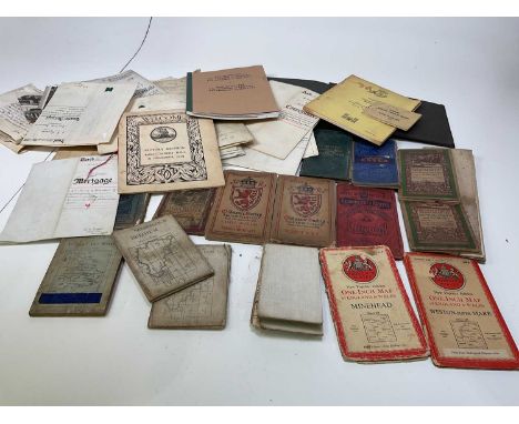 A quantity of Ordnance Survey maps and other ephemera.