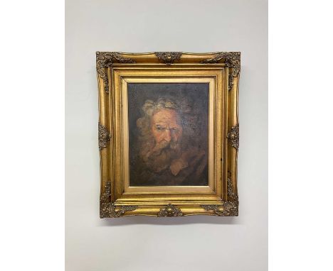 UNATTRIBUTED; a contemporary oil on canvas, portrait of a bearded gentleman, unsigned, 46 x 35cm, framed. 