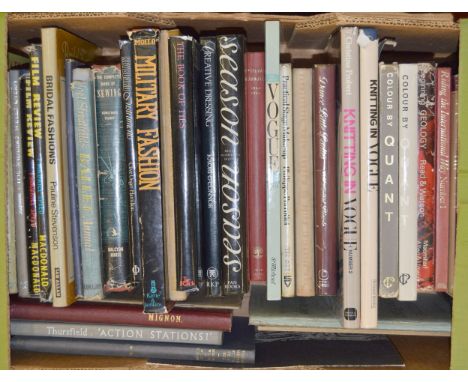 3 boxes of assorted vintage books including fashion and film examples
