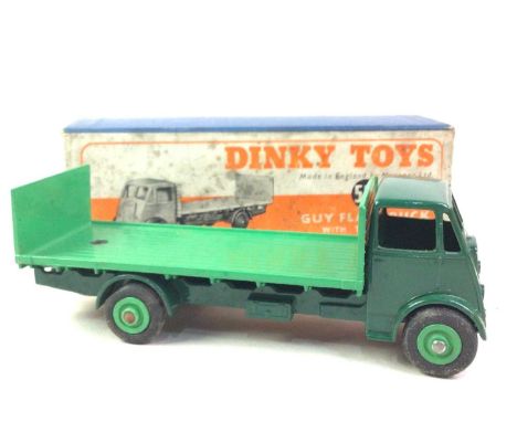 DINKY TOYS, GUY FLAT TRUCK WITH TAILBOARD, MODEL 513 in original box
