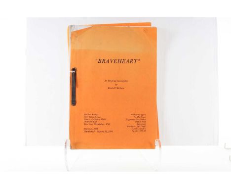 PAUL YOUNG COLLECTION, BRAVEHEART SCRIPT, 1994  an original screenplay by Randall WallaceNote: Actor and presenter Paul Young