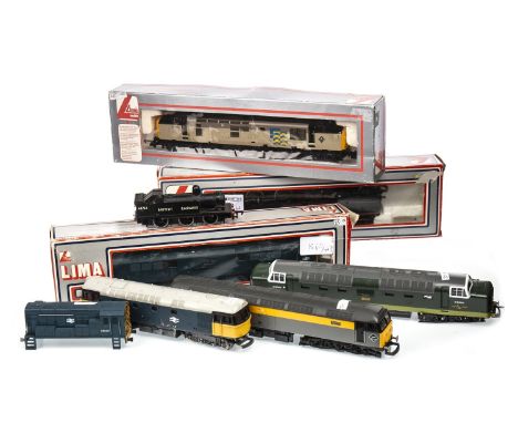 ELEVEN LIMA 00 GUAGE LOCOMOTIVES, comprising five boxed and six unboxed examples, along with two smaller locomotives and one 