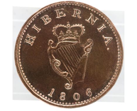 1806 Hibernia farthing of George III. UK P&amp;P Group 0 (£6+VAT for the first lot and £1+VAT for subsequent lots) 