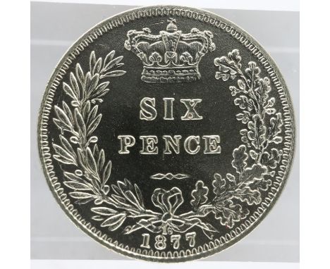 1877 silver sixpence of Queen Victoria. UK P&amp;P Group 0 (£6+VAT for the first lot and £1+VAT for subsequent lots) 