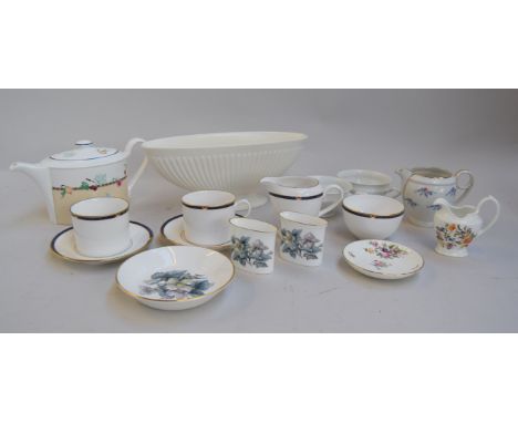 A quantity of ceramics including a set of two Royal Worcester C51 cups and saucers, along with matching milk jug and sugar bo