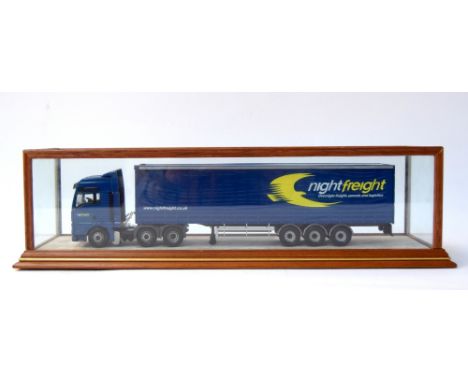 A glass cased car model of Night Freight lorry, 42 cm-length
