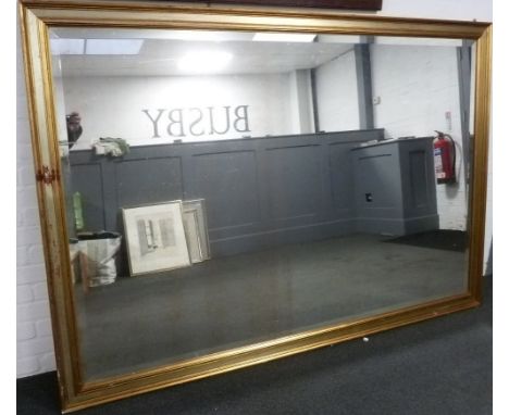 A very large bevelled mirror in gilt frame, 140x198cm