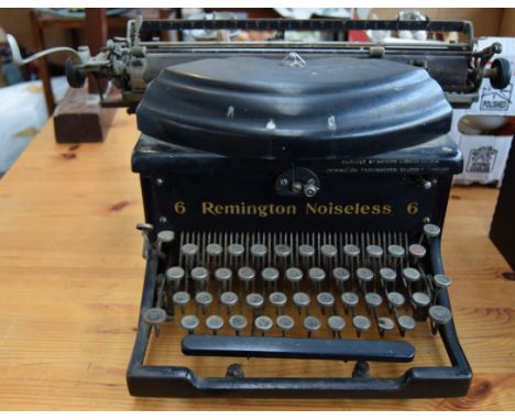 A Remington Noiseless Typewriter, marked 'Rebuilt by British labour at the Remington Typewriter Factory in London'