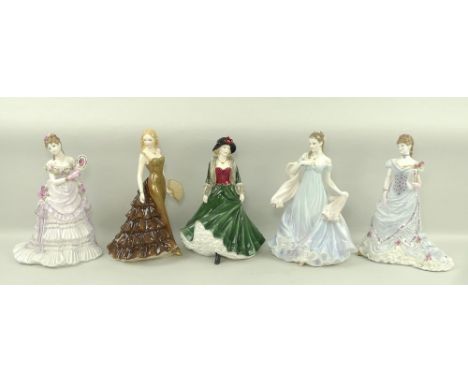 A collection of Royal Worcester figurines, comprising 'Amber' CW694, 'With All My Heart', CW504, 'Christmas Special Edition 2