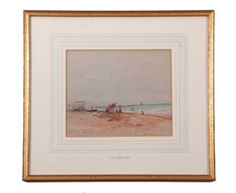 Robert Graham Dryden Alexander (British,1875-1945), Norfolk coastal scene, inscribed on verso in pencil: " Playing near the B