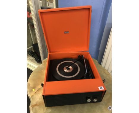 An orange 'Wye' record player