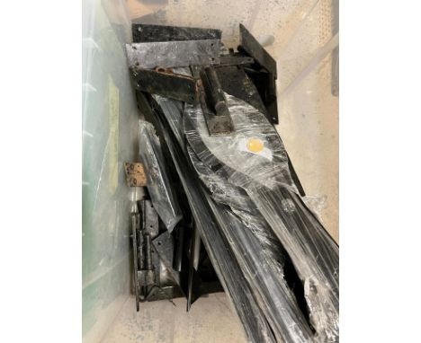 An assortment of gate hinges 
