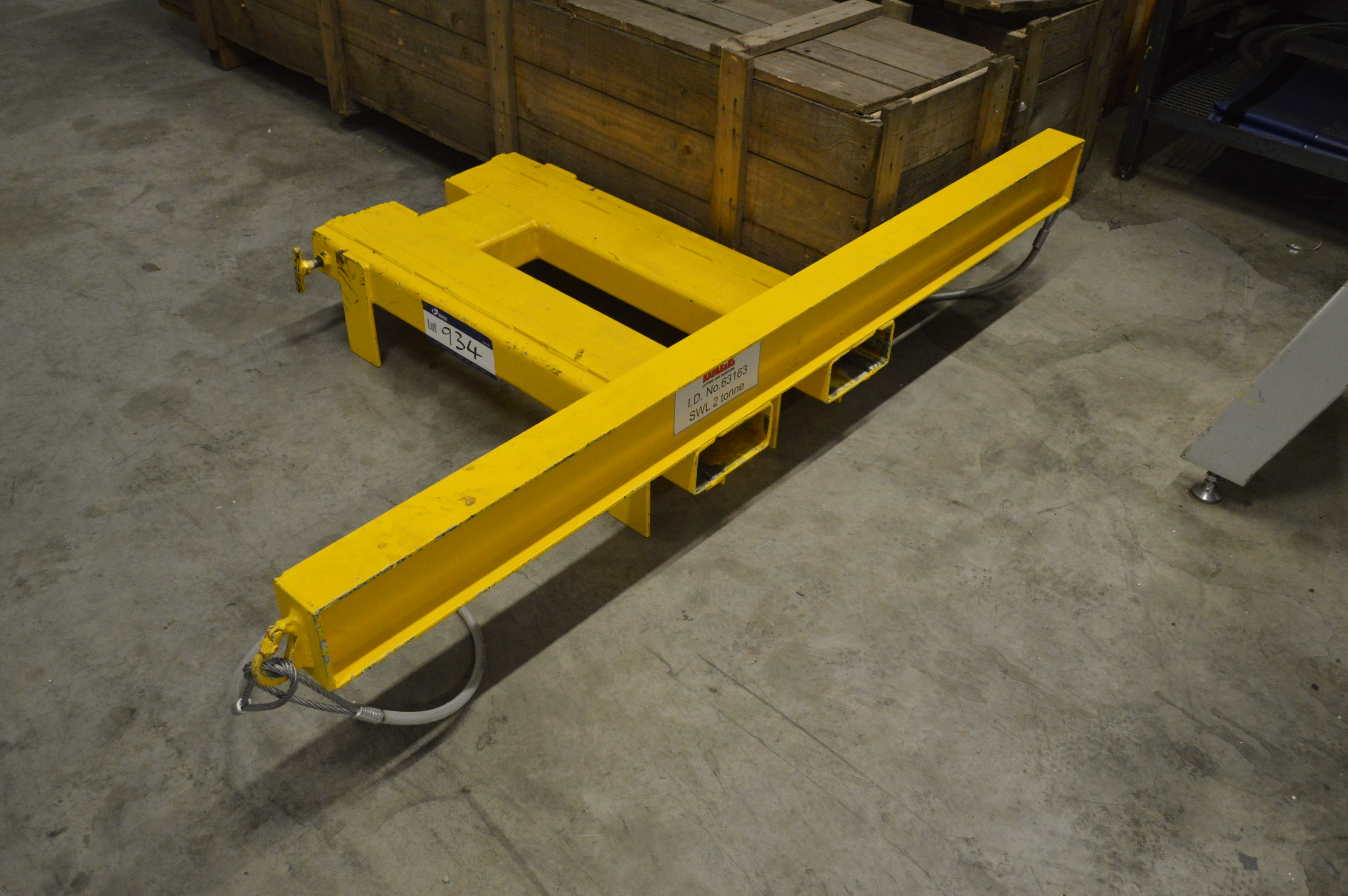 Dale Fork Lift Truck Spreader Bar Attachment, ID no. 63163, SWL two tonne