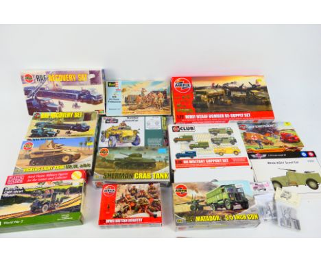 Airfix - MMS AccsGB- Plastic Soldier - Revell - 14 boxed 1:72 and 1:76 scale plastic and white metal military vehicle and fig