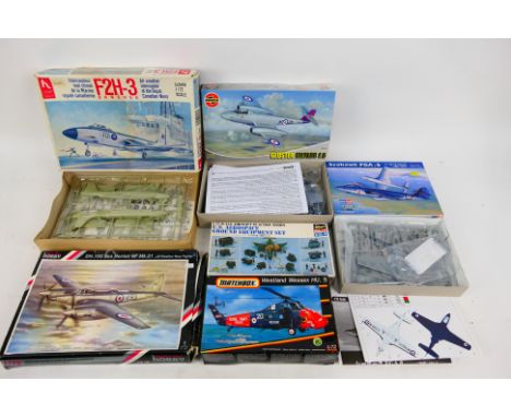 Matchbox - Hobby Craft - Special Hobby - Other - Six boxed 1:72 scale plastic military aircraft and accessory model kits. Lot