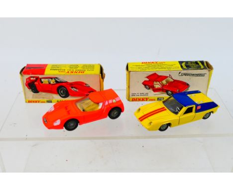 Dinky Toys - Two boxed diecast Dinky Toys sports cars. Lot consists of Dinky #217 Alfa Romeo OSI Scarabeo; with Dinky Toys #2