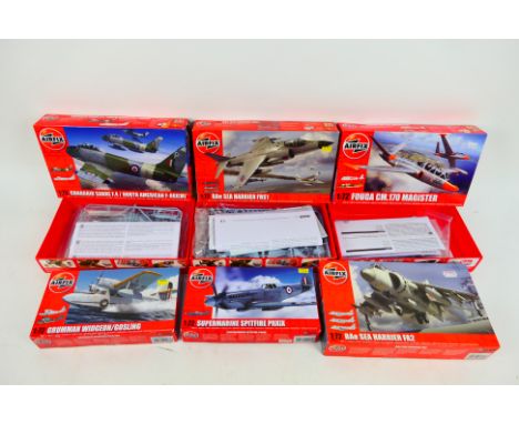 Airfix - Six boxed 1:72 scale plastic military aircraft model kits from Airfix. Lot includes Airfix A03083 Canadair Sabre F.4