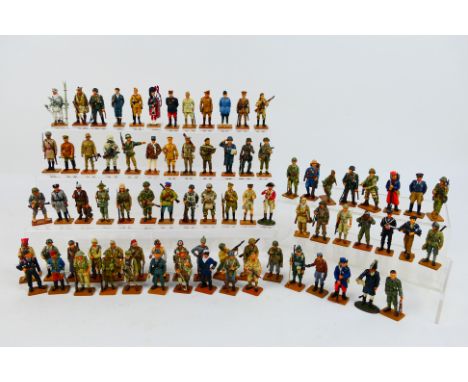 Del Prado - A collection of 78 x unboxed military figures including a Hungarian Cavalry Major 1941, Female Red Army Sniper 19