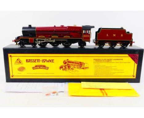 Bassett-Lowke - A limited edition boxed O gauge Princess Class 4-6-2 locomotive and tender number 6201 named Princess Elizabe