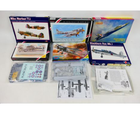 Special Hobby - Xtrakit- MPM - Pavla Models - Six boxed 1:72 scale plastic military aircraft model kits. Lot includes MPM #72