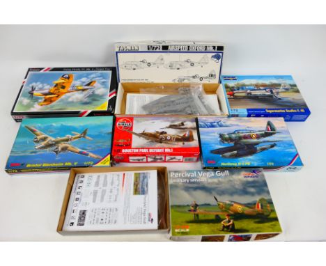 Tasman - Airfix - MPM - Dora Wings - Other - A boxed group of seven 1:72 scale plastic military aircraft model kits. Lot incl