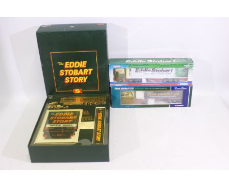 Corgi - Eddie Stobart - 2 x limited edition boxed die-cast 1:50 Corgi trucks and 1 x boxed set - Lot includes a #CC12802 Scan