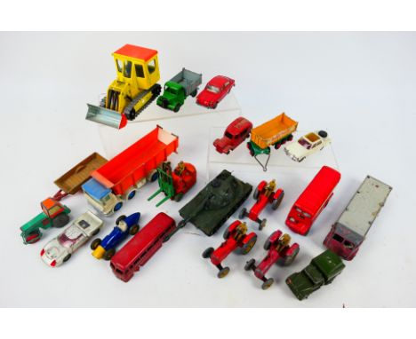 Dinky Toys - Corgi - Matchbox - Others - 21 unboxed playworn diecast and plastic vehicles and accessories. Lot includes Dinky